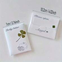 1Pc Envelope Stationery High Value Letter Floating Pack Creative Greetings And Commemorative Gifts Handwritten Messages, Suitable For Wrapping Holiday Cards, Personal Gifts For Friends, Classmates - 白色 - 查看 2