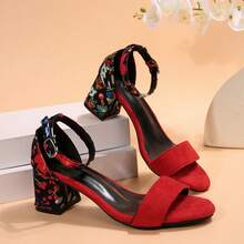 High Heel Sandals For Women - Red - View 3