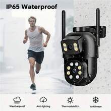 Wifi Surveillance Camera 2K 4MP Dual Lens Wireless Outdoor Security PTZ IP Cameras AI Human Detect CCTV Camera 4X Digital Zoom - Multicolor - View 4