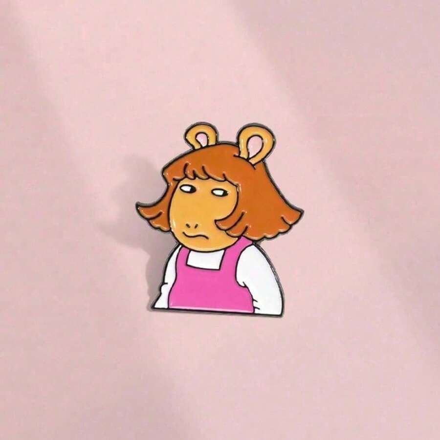 1pc Cute Cartoon Red Letter Shaped Badge, Personalized And Interesting English Metal Accessories Brooch Dress Accessories Pin For Clothes Bag Charm School Office Accessories Shirts Jacket Jewelry Christmas Halloween Clothes Pin Funny Teacher Gifts - 彩色 - 查看 1