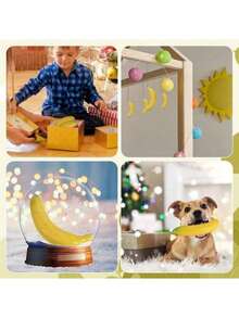 6个仿真黄香蕉，假香蕉，假水果，家居厨房装饰套装 - 香蕉 - 查看 5