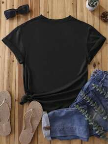 Women T-Shirts - Black - View 2