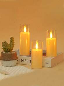 3pcs LED Electronic Flameless Candles, Suitable For Christmas Decoration. Can Be Used As Home Desktop Decor Or Birthday Party Lighting. The Best Gift For Family And Friends! (With/Without Remote Control) - Multicolor - View 11