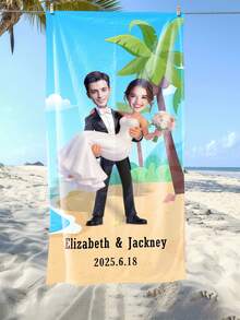Customized Beach Scarf Personalized Funny Photo Towel, Personalized Beach Scarf For Wedding, Customized Beach Scarf, Customized Bath Towel, Personalized Towel, Customized Beach Scarf With Photo Image