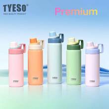 TYESO 900ML (30OZ) Vacuum Insulated Water Bottle With Carrying Handle, Iridescent Colors. Stainless Steel Coffee Cup With Straw, Thermal Bottle, Thermal Cup, 100% Leak-Proof, Keeps Temperature For 24 Hours For Hot/Cold Drinks Or 10 Hours For Hot Drinks. Suitable For Water, Iced Tea, Coffee, Smoothies And Other Beverages. An Ideal Choice For Festive Or Birthday Gifts. - 隨機的 - 查看 15