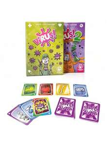 Virus Card Game - Exciting Family Card Game, 2-6 People Fast Fun Party Night! Strategic Family And Adult Party Games, Fun And Fiercely Competitive, Paper Materials, Board Game Style Cards, Joyful Family Friend Couple Gathering Night Card Games, Party Games, Fun Family Board Game Cards, Fascinating And Entertaining Card Games - Multicolor - View 1