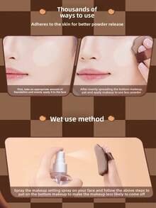 Chocolate Cookie Powder Puff, Thickened Non-Powdery Air Cushion Flocked Powder Puff, Dry & Wet Dual-Use Makeup Tool Sponge
