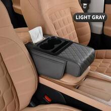 Caja de almacenamiento para reposabrazos central del coche, Caja de almacenamiento para reposabrazos del coche, Almohadilla para reposabrazos con portavasos, Organizador de almacenamiento para reposabrazos - Multicolor - Ver 14