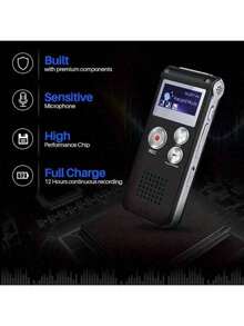 Mini Digital Voice Recorder, Suitable For Lecture Recording - Suitable For Students, Teachers, Journalists | Requires Adapter To Connect To Smartphone