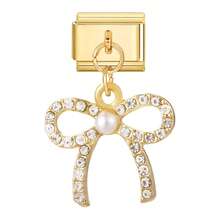 Pulseira modular com pingente interligável, decorada com elementos de coração, laço, lua e flor. Ideal como presente para amigos/casais, perfeita para Natal, Ano Novo, Halloween e Dia dos Namorados. Design encantador, joia em aço inoxidável, produto local, prático e moderno. Essencial para o Natal e o Halloween. Tons outonais, estilo natalino. - M291408 M291580 M292448 - Ver 21