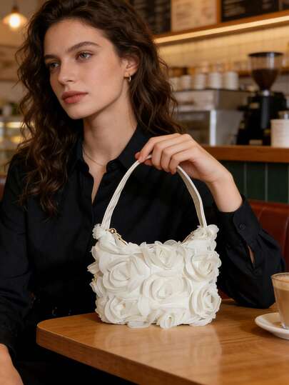 Fashionable 3D Floral Niche Handbag, New Fairy Bag, Cheongsam Bag, Versatile Clutch, Evening Bag