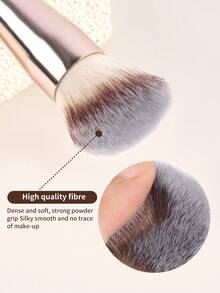 MAANGE 1/10件套专业铝管化妆刷套装，带纸质礼盒，双头粉底刷、腮红刷、散粉刷、眼影刷、睫毛刷、眉刷、唇刷、光晕刷、遮瑕刷，美妆刷套装，旅行化妆刷套装，女士及女孩礼物 - 金色 - 查看 8