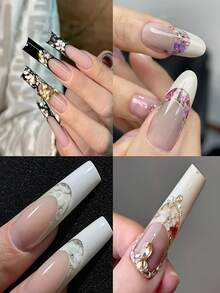 120片装法式双层美甲延长模具 - 可重复使用的亚克力双用途模具，边缘光滑，是DIY美甲和沙龙级法式美甲延长的理想之选 - 無色 - 查看 3