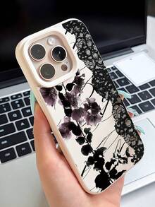 1 chiếc ốp lưng điện thoại TPU màu trắng sữa, chống rơi, cạnh thẳng, họa tiết ren dây leo cá tính, tương thích với iPhone 16 ProMax/16/16 Pro/16 Plus/15/15 ProMax/15 Pro/11/12/13/14 ProMax/11 Pro/11 ProMax/12 Pro/12 ProMax/13 Pro/13 ProMax/14 Pro/14 ProMax, ốp mềm, thanh lịch - Nhiều màu - Xem 2