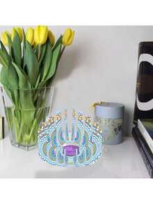 Bộ tranh đính đá 1 chiếc, Chân nến hình hoa sen, Chủ đề phong cách Bohemian, Chân nến lắp ráp thủ công bằng Acrylic với họa tiết khảm đá quý pha lê, Trang trí trung tâm nến sáp thanh lịch, Thích hợp cho đám cưới, nhà riêng, Giáng sinh, Ngày của Mẹ, Năm mới, Trang trí tối giản hiện đại, Thủ công mỹ nghệ. - Nhiều màu - Xem 4