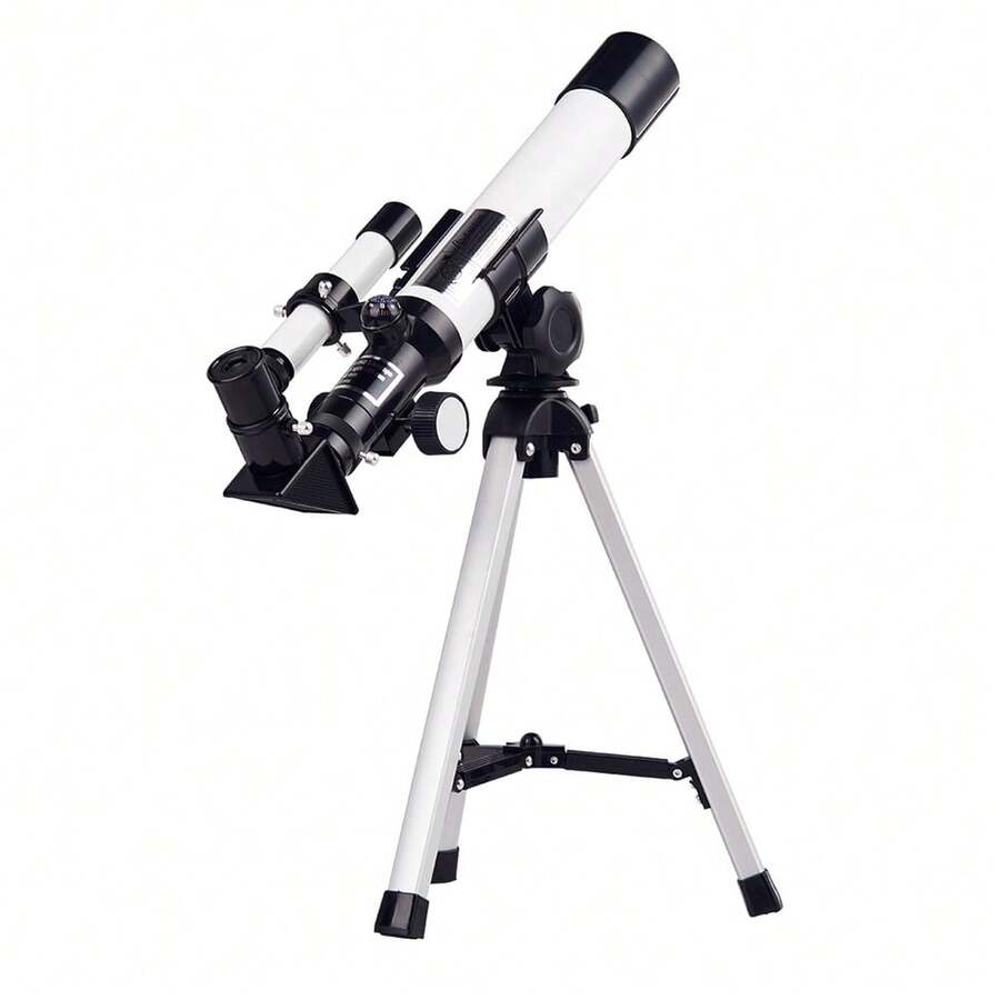 Astronomical Telescope For Students And Adults With 2 Eyepieces (H12.5 Mm And H20 Mm) | High-Definition Deep-Sky Observation For Beginners | White Portable Telescope For Observing The Moon, Planets, And The Sky