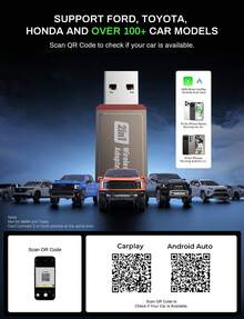 2-In-1 Wireless CarPlay & Android Auto Adapter, Plug & Play CarPlay Dongle Converts Wired To Wireless, Fast Auto-Connect, No Delay, Compact Design For IPhone & Android With USB/USB-C Port - xám - Xem 7