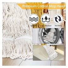 WetMop For Floor Cleaning, Heavy Duty Mop With 2 Mop Heads, Long Handle Cotton Mop For Home Garage Restaurant Office Warehouse - 如圖235 - 查看 5