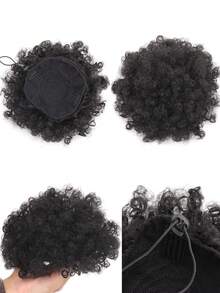 2pcs/Set Kids Fluffy Curly Hair Ties - Soft Synthetic Elastic Hair Bands Suitable For Various Bun & Ponytail Hairstyles