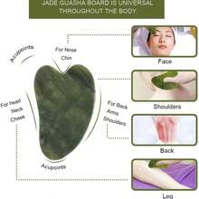 Set de 3 piezas de herramientas de belleza de jade - Rodillo de jade + Tabla Gua Sha de cuerno de buey + Cepillo para mascarilla facial, de textura fina y fácil de usar - Adecuado para el cuidado diario de la piel, el cuidado de la mascarilla facial y el cuidado facial - Conjunto práctico de cuidado de la piel - Cepillo para mascarilla facial | Cepillo de silicona para mascarilla facial | Cepillo mezclador | Aplicador de mascarilla facial | Herramientas de belleza | Tabla Gua Sha - Multicolor - Ver 4