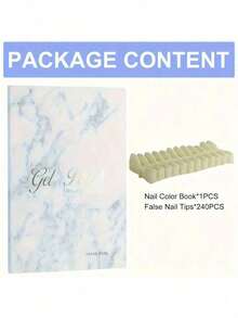 160 Colors/216 Colors Marble Color Chart + 240pcs Nail Tips Display Book, Nail Polish Storage Album, Nail Art Design Catalog, Includes 240PCS Nail Tools. Marble Pattern Nail Art Display Book, Suitable For Nail Technicians, Salons And Home Use, As Gel Polish Organizer, White Marble Design For Nail Art Reference Guide. 160 Colors Nail Polish Color Chart, Nail Gel Sample Display Board, 160 Color Palette Color Card, 240 Color Card Album