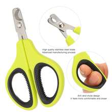 Stainless Steel Pet Nail Clippers: Innovative Design For Easily Trimming The Nails Of Small Dogs And Cats. Available In Green And Black. - Yellow - View 4