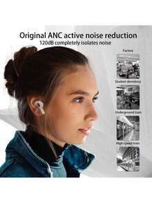 New Air7 Wireless In - Ear Earbuds With Ultra - Long Battery Life & High - Fidelity Sound 8 In 1 Wireless Earbuds ANC Active Noise Cancelling(-36db)In-Ear Earphones With Charging 33H Playtime 360 Hi-Fi Stereo Waterproof Headphones Android Phone/ AlRP0DS Pro IOS Laptops 1:1 Clone - Air4標準版 - 查看 7