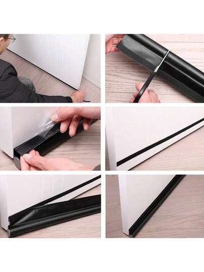 1pc Flexible Door Bottom Seal Strip, Windproof, Soundproof, Dust-Proof, Heat Insulation. Suitable For Glass Door, Security Door, Wooden Door And Bedroom Door, Providing Effective Soundproofing And Anti-Collision Protection