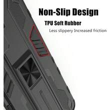 Case For Reno 8 Pro/Reno 8 Pro+ - Shock Absorbing Protective Soft TPU And Hard PC Case With Stand - Gray - Gris - View 8