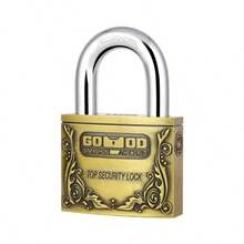 家用防盗挂锁，户外防水，防锈，适用于仓库、大门、宿舍橱柜 - 黃色 - 查看 3