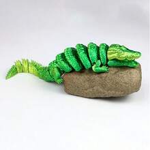 3D打印鳄鱼模型，关节可活动，动物模型收藏，家居装饰桌面摆件，房间装饰 - 彩色 - 查看 8