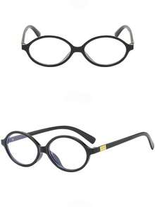 1 Pair/2 Pairs Retro Oval Fashion Glasses For Women, Suitable For Runway, Beach Party, Summer Beach Vacation Street Style, Outdoor, Travel, Hollow Boho Style Oval Frame, Suitable For Voice, Beach, Back To School, College Style - Multicolor - View 9