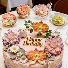 3D Butterfly Orchid, Sunflower Silicone Mold, Mousse Cake Piping Mold, DIY Handcraft Plaster Candle Decoration Silicone Mold - trắng - Xem 4