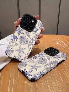 1个全新蓝紫色海星贝壳图案经典防摔软TPU手机壳，兼容和S17/S17 Air/S17 Pro/S17 Pro Max - 彩色 - 查看 2