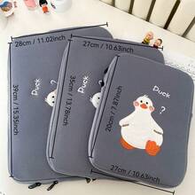 11英寸可爱鸭子图案笔记本电脑保护套，平板电脑收纳包，适用于13/14/15.6英寸笔记本电脑，适合学生和上班族日常使用。 - 彩色 - 查看 12