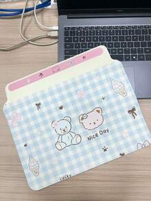 Spill-Proof Shockproof Plaid Laptop Sleeve Compatible With Ipad , Compatible With IPad With Case On - Multicolor - View 4