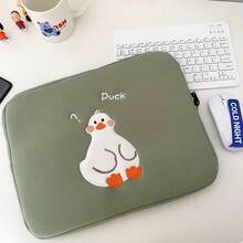 Cute Duck Pattern Laptop Sleeve, Fashionable Lightweight Protective Case For 11/13/14/15.6 Inch, Unisex Design - Multicolor - View 2