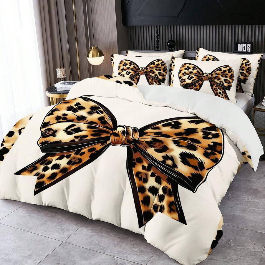 Bộ ga trải giường in số và nơ (1 ga trải giường + 1/2 vỏ gối, không bao gồm chăn bông), mềm mại và thân thiện với da, phù hợp cho phòng ngủ, ký túc xá, khách sạn, mọi mùa, hoàn hảo cho giường đôi/giường cỡ Full/giường Queen/giường King, bộ quà tặng giường ngủ cho bố mẹ và bạn bè - Nhiều màu - Xem 1