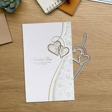 1个创意心形相框金属切割模具，适用于剪贴簿、相册、卡片制作，非常适合节日祝福和手工制作。 - 銀色 - 查看 7