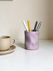 Cute Pen Holder, Creative Desktop Pen Organizer Box, Pencil And Stationery Storage Container, Fashionable Desktop Accessory Organizer, Classroom Storage Tool, Back To School Supplies, Home Office Desk Decor, Multi-Function Pen Holder Stand