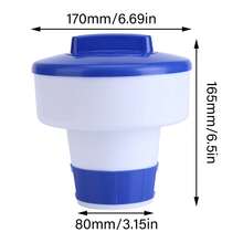Blue and White Swimming Pool Spa Floating Chlorine Bromine Chemical Dispenser M - Multicolor - Ver 3