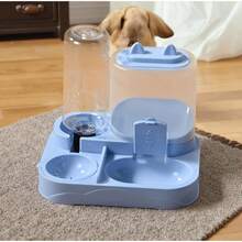 2-In-1 Large Capacity Automatic Pet Feeder And Water Dispenser Dry Wet Separation Durable Plastic Transparent Design Battery-Free Indoor Cats Dogs Food Water Station Travel Friendly Pet Feeding Supplies - Water Tank 400ml / Grain Container 700ml - View 9