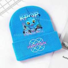 魔法猎人儿童针织帽，可爱卡通印花针织帽，男女通用 - 彩色 - 查看 14