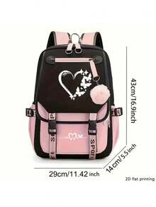 This Personalized Mini Cute And Fashionable Simple Solid Color Casual Backpack Is The Perfect Choice For The New School Year. You Can Even Customize It With Your Own Name. It Is Great For School, Daily Commuting, Shopping Or Travel. It Also Makes A Perfect Birthday, New Year Or Holiday Gift For Friends, Daughters Or Sons. The Print Pattern Placement Is Random. - Multicolor - View 7