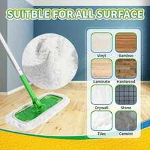 3 Pieces Of White Green Washable Reusable Green Mop Cloth, Soft And Not Harmful To Hands, Easy To Use, Easy To Clean, Super Absorbent, Suitable For Both Dry And Wet Use, Essential For Home Use - 白色 - 查看 8