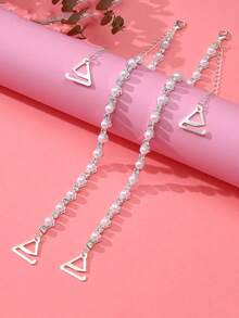 1 Pair Rhinestone Adjustable Sexy Simple Lingerie Straps, Universal Chest Hanging Necklace Chain Decor - Multicolor - View 12