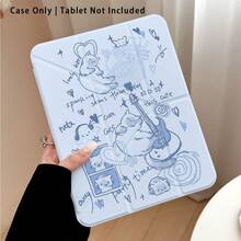 Acrylic Crystal Tablet Protective Case With Stand, Featuring Bear, Music Festival, Guitar Patterns, Compatible With Huawei Matepad SE 11/Matepad 11/Matepad Pro 11in, 12.2in/Matepad Air 12in, Honor Pad 8/9/10, Honor GT 11.5inch/X7/X8A/X9/X8Pro/X9Pro/V9/V8 Pro, Apple 10th Generation/ 11 2025 (A16), A9/A9+/A11/S11/S10 FE+ And Other Popular Models - Multicolor - View 4