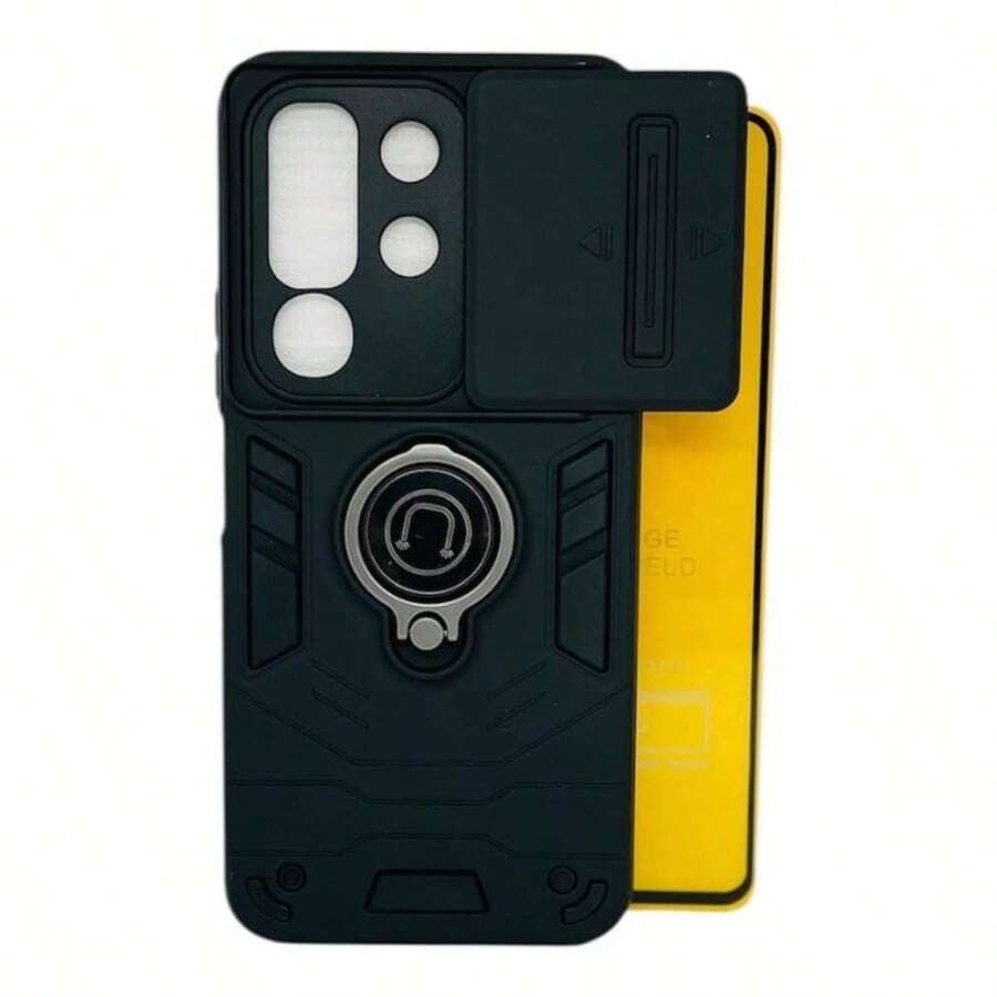 Funda para Y29 Protector Uso rudo con Mica, Soporte y Cubierta de cmara Negro - Negro - Ver 1