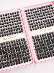 384pcs Individual False Eyelashes, Eyelash Book, Cluster False Eyelashes, DIY Home Eyelash Extension, Cluster False Eyelashes, Individual False Eyelashes, False Eyelashes - Multicolor - View 5