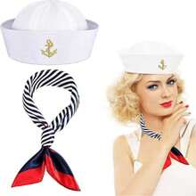 2pcs Unisex Captain Sailor Hat Role-Playing Fun Event Party Yacht Decoration Beach Dome Brimless Navy Hat - Hats and Scarves - View 12